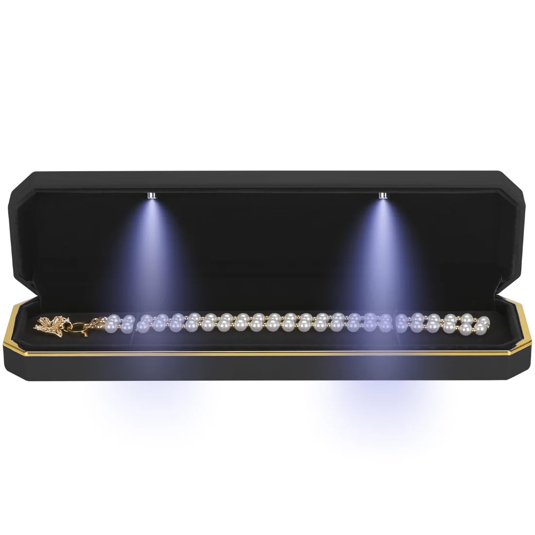 LETURE Luxury LED Long Chain Box in Black, view 5