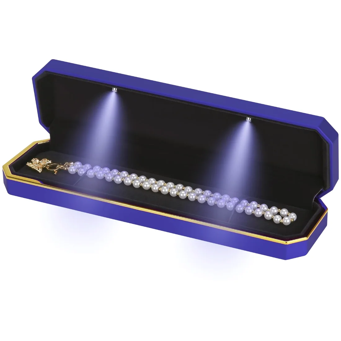 LETURE Luxury LED Long Chain Box in Blue, view 2