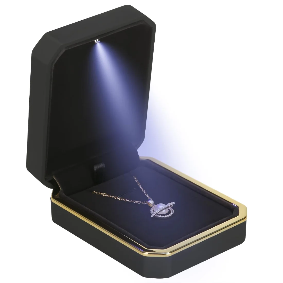 LETURE Luxury LED Pendant Box in Black, view 4