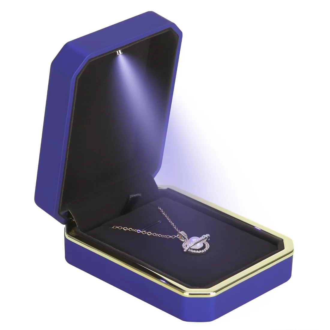 LETURE Luxury LED Pendant Box in Blue, view 4