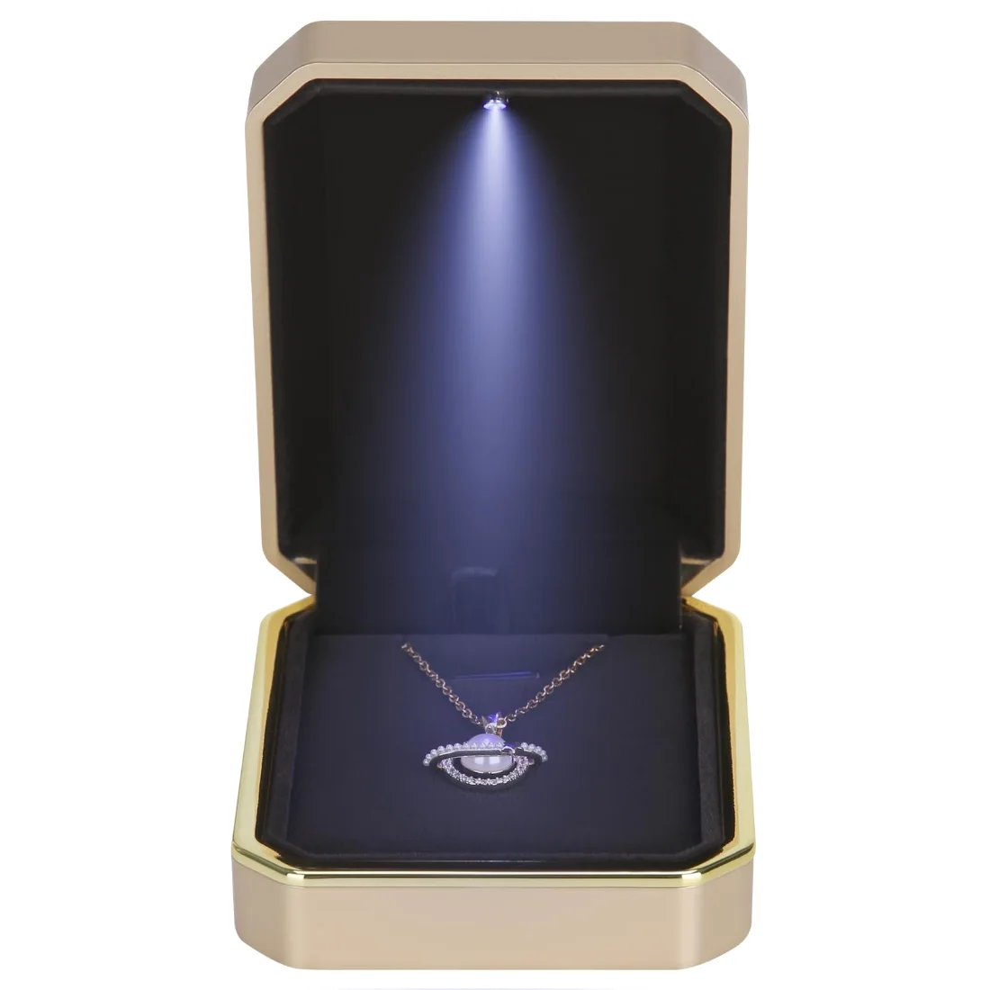 LETURE Luxury LED Pendant Box in Gold, view 2