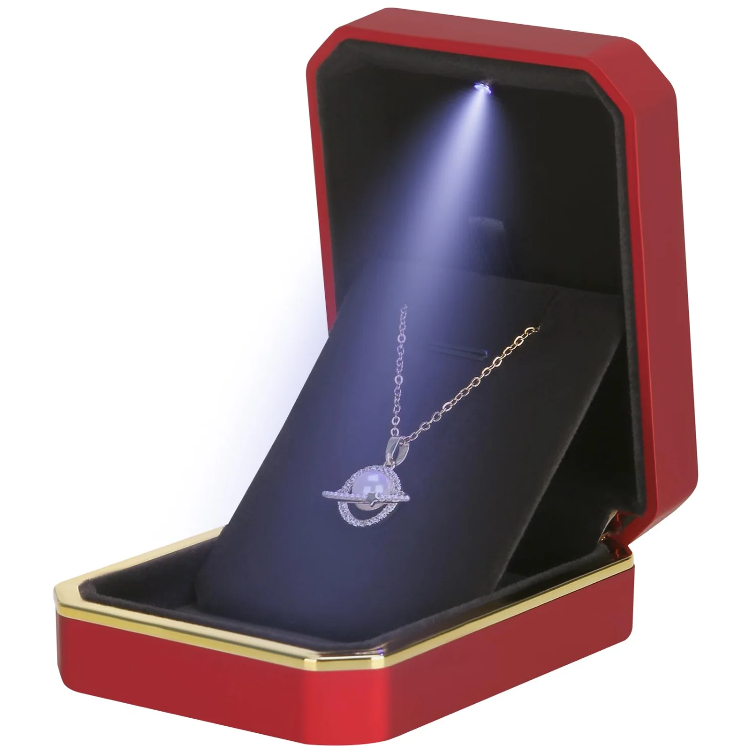 LETURE Luxury LED Pendant Box in Red