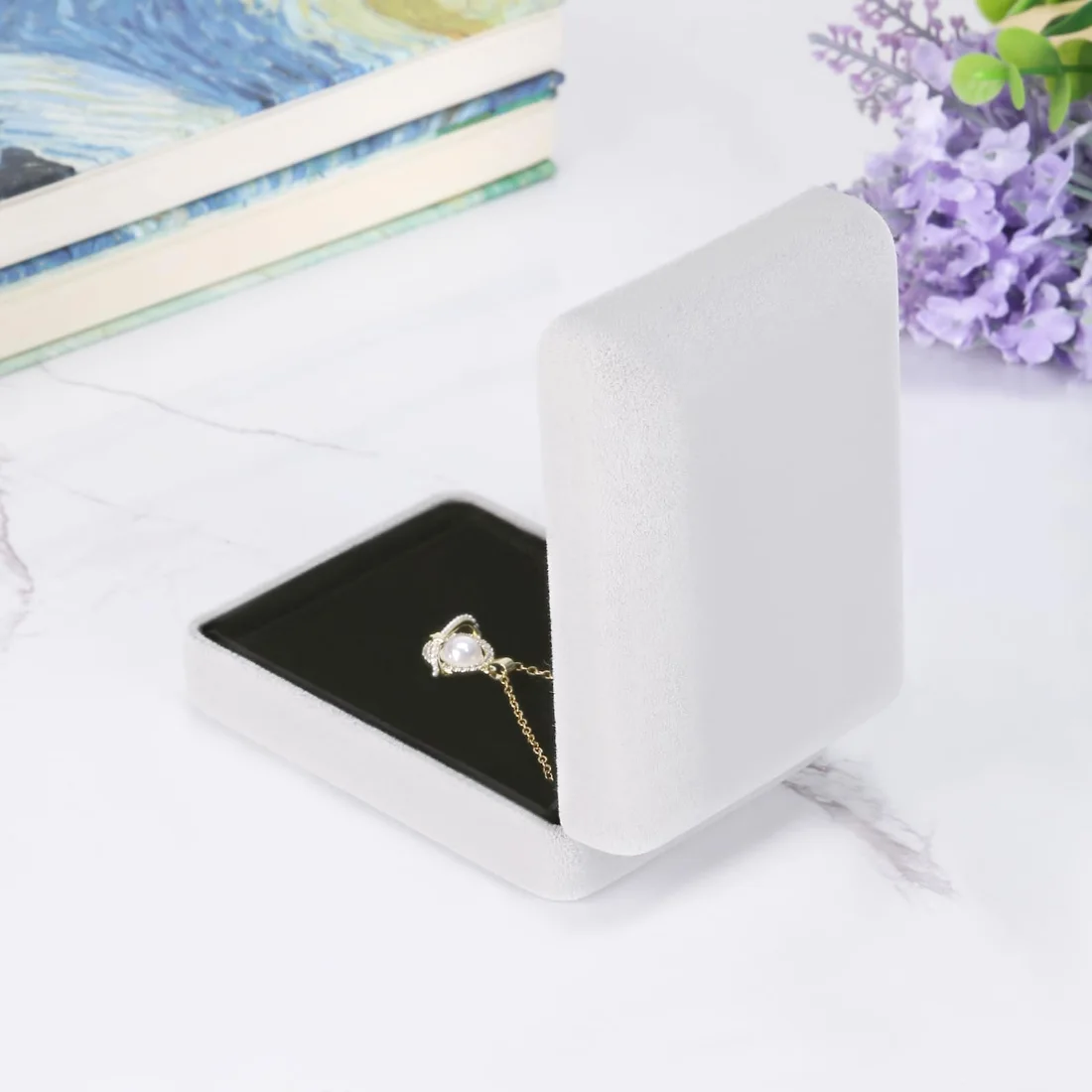 LETURE Metal LED Pendant Box in Grey, view 3