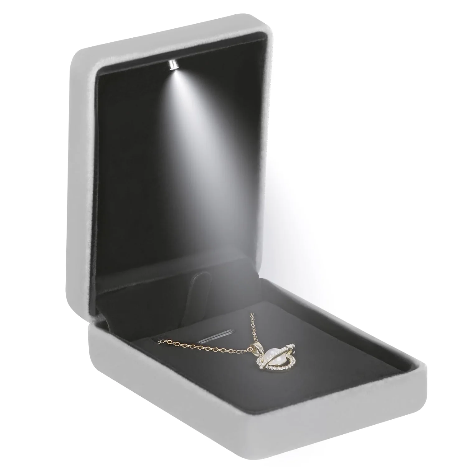 LETURE Metal LED Pendant Box in Grey