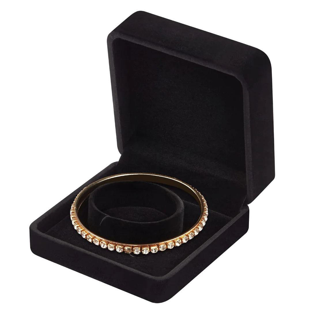 LETURE Velvet Bracelet Boxes, Set of 2 in Black, view 2