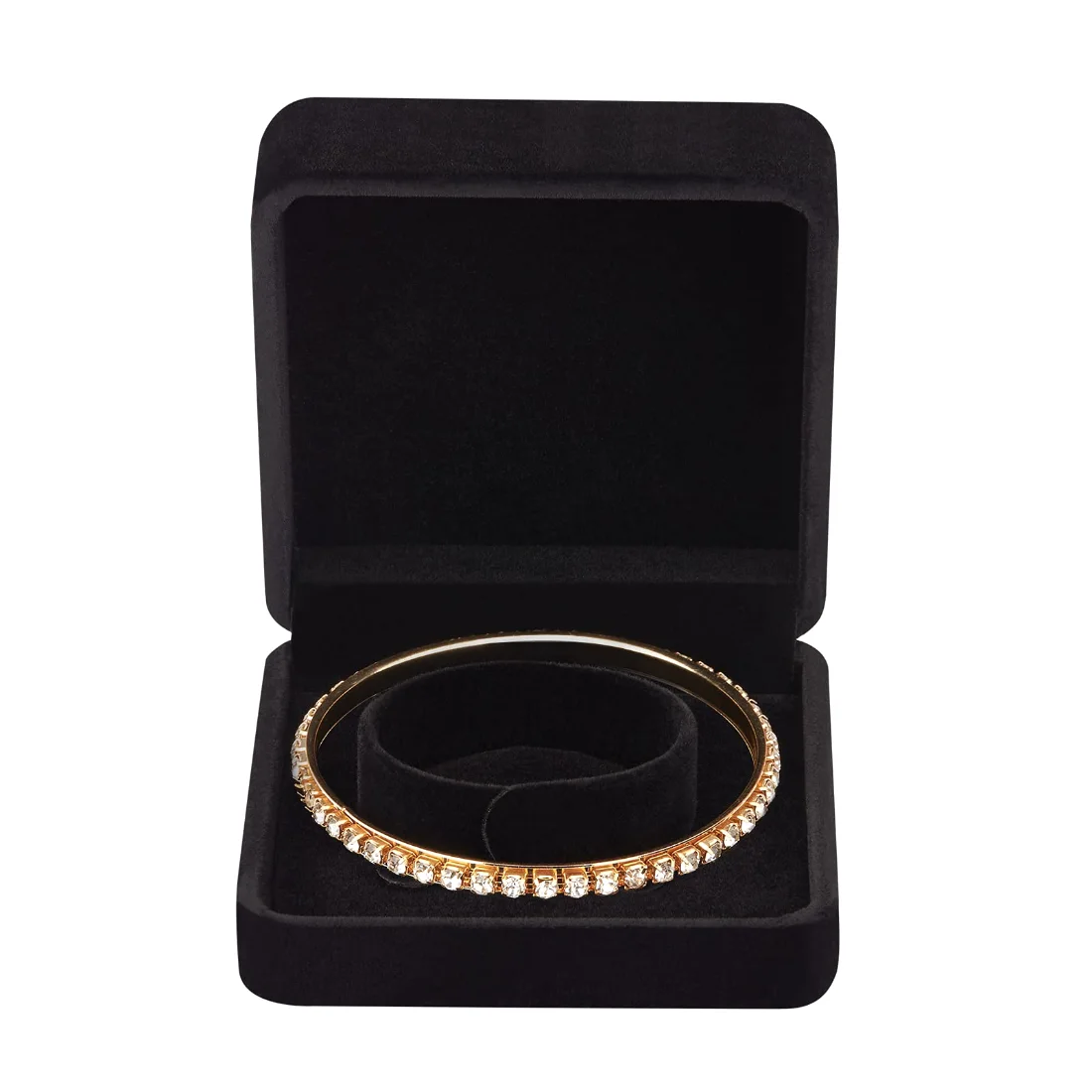 LETURE Velvet Bracelet Boxes, Set of 2 in Black, view 3