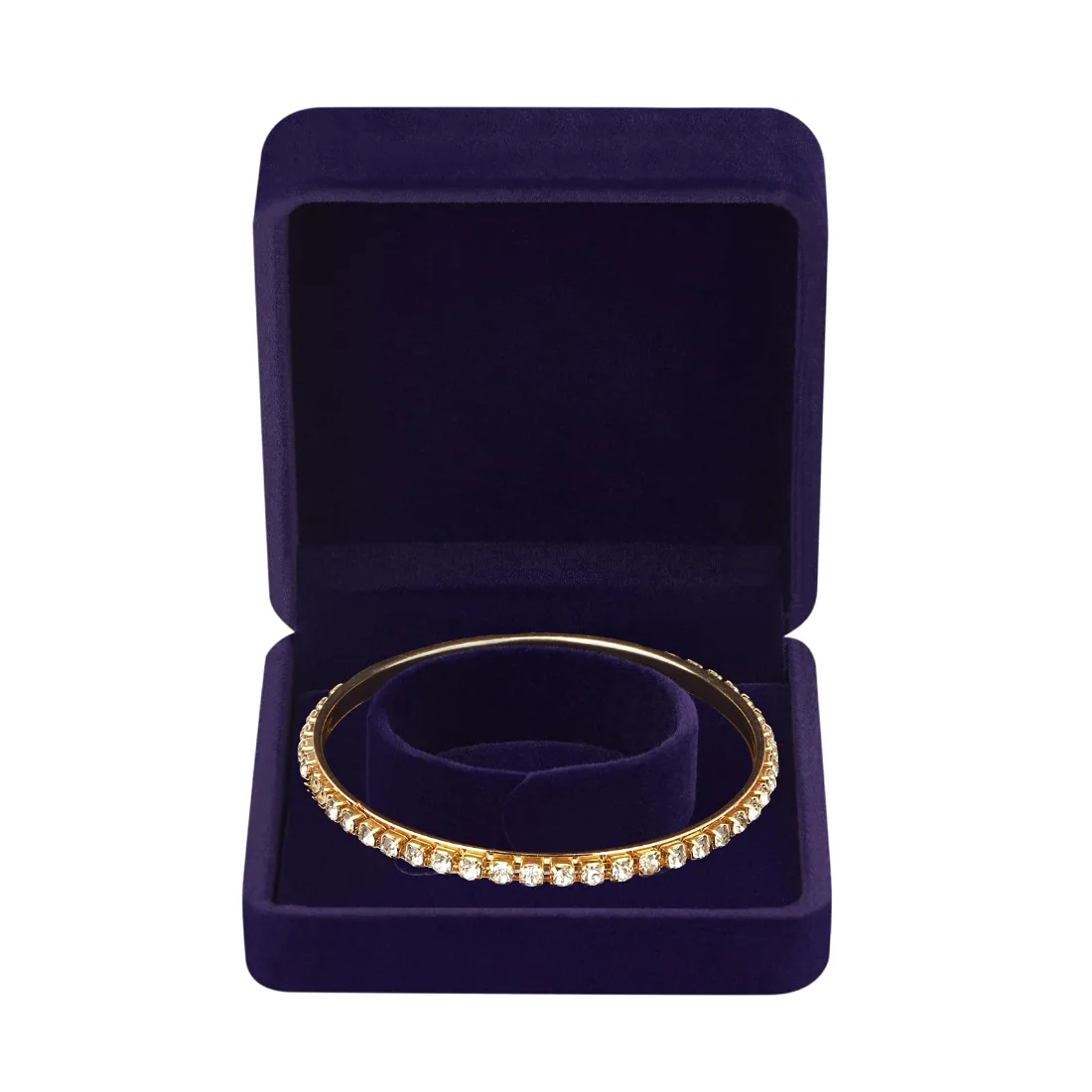 LETURE Velvet Bracelet Boxes, Set of 2 in Blue, view 3