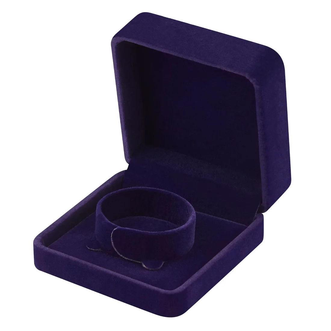 LETURE Velvet Bracelet Boxes, Set of 2 in Blue, view 5
