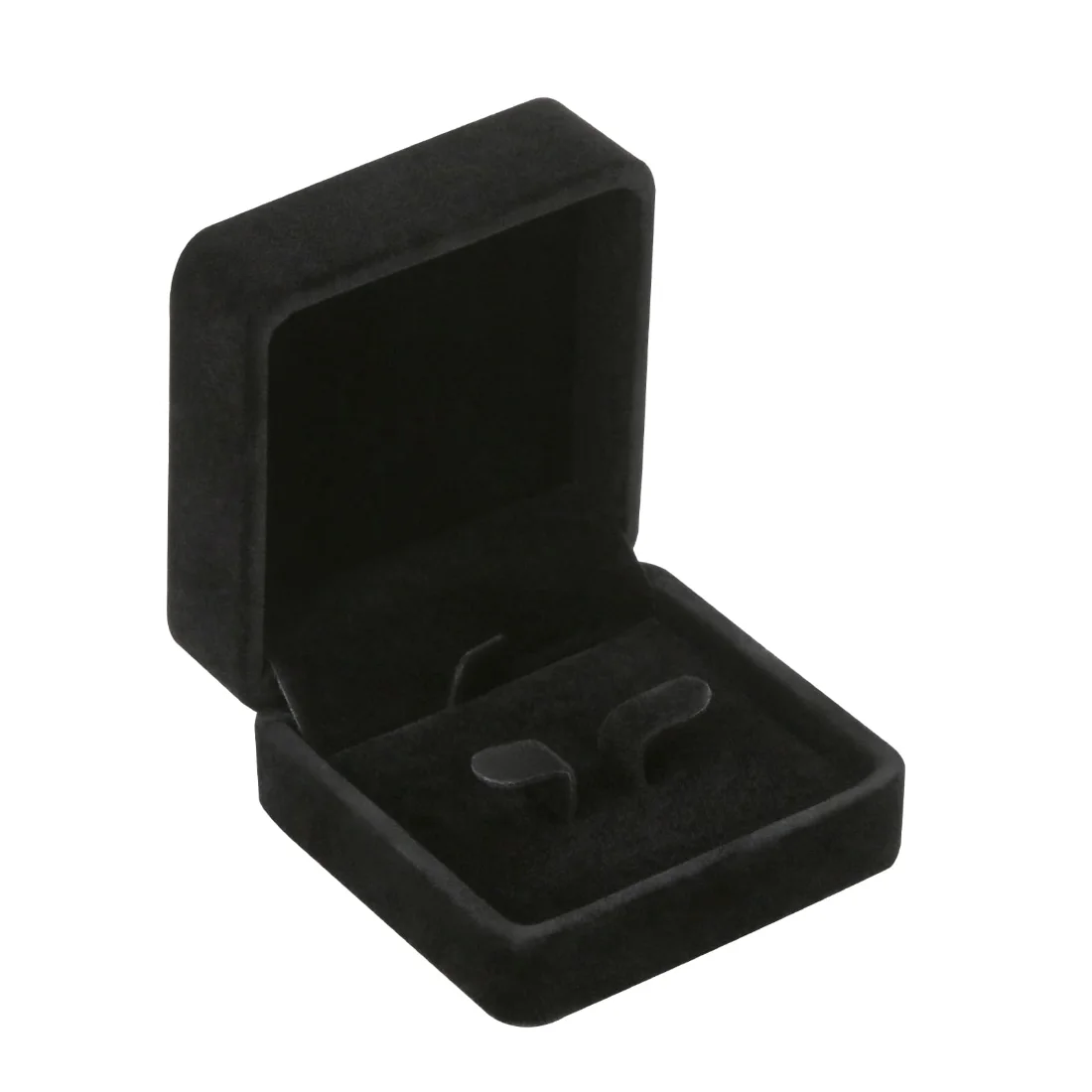 LETURE Velvet Earring Boxes, Set of 6 in Black, view 5