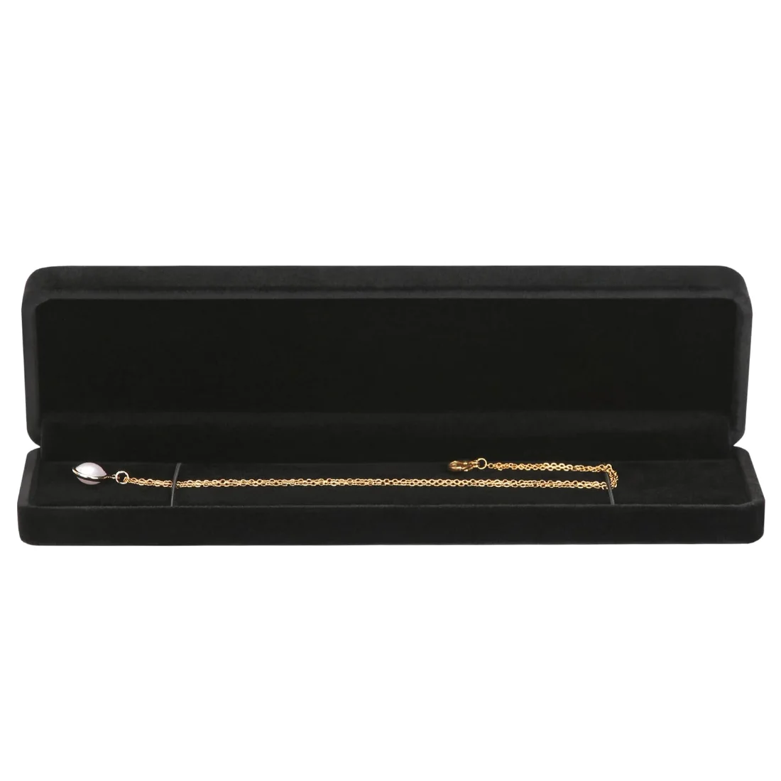 LETURE Velvet Necklace Boxes, Set of 6 in Black, view 5