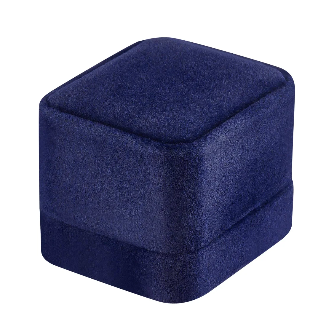 LETURE Velvet Ring Boxes, Set of 4 in Blue, view 4
