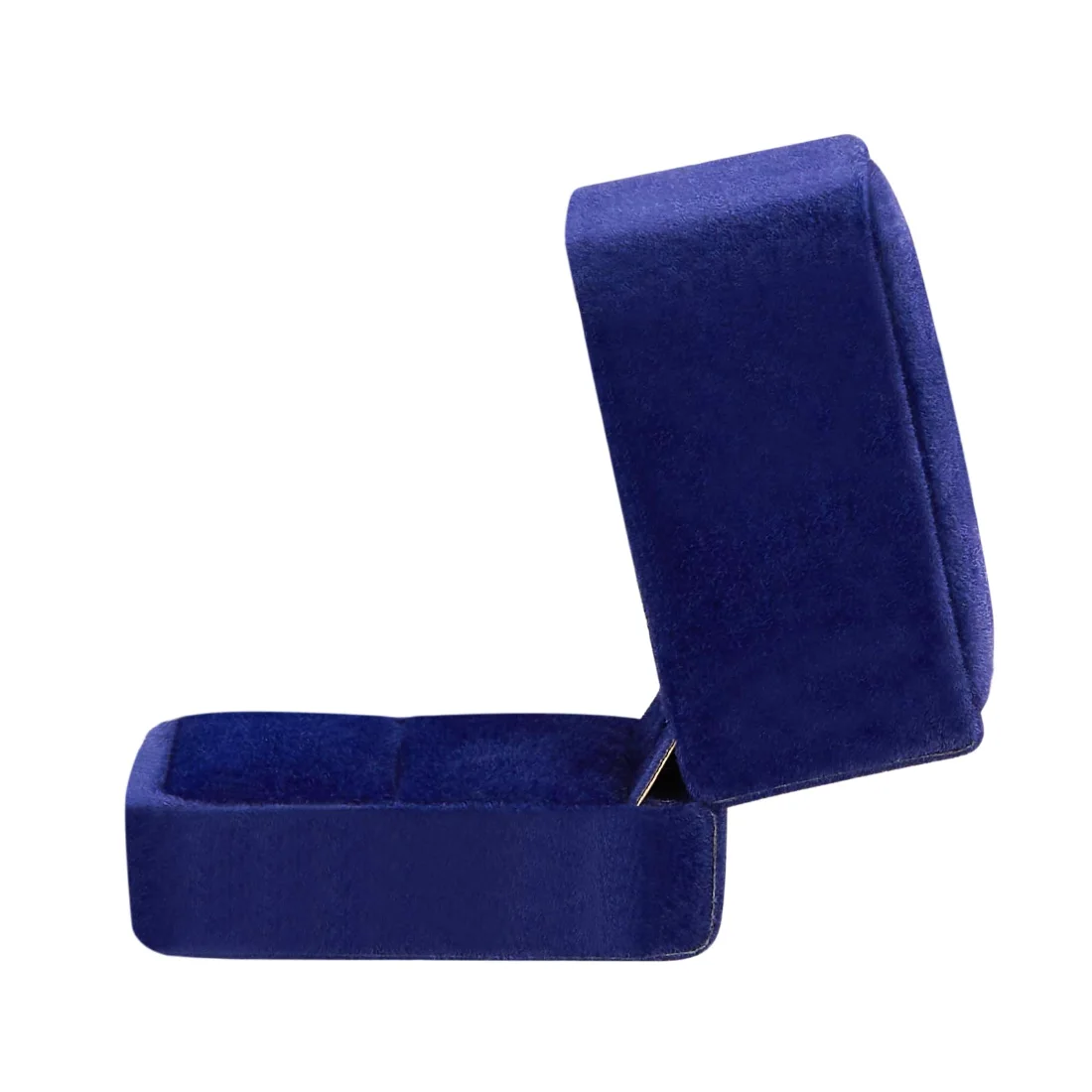 LETURE Velvet Ring Boxes, Set of 4 in Blue, view 5